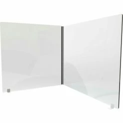 Ghent Desktop Personal Protection Screen 24"W x 16"D x 24"H, 2-Sided, Clear Thermoplastic
