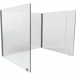 Ghent Desktop Personal Protection Screen 60"W x 24"D x 24"H, 3-Sided, Clear Thermoplastic