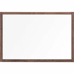 MasterVision Protector Desktop Board, Clear Panel, Rustic Wood Frame w/ Clamps - 47-1/4"W x 35-2/5"H