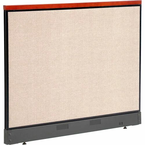 Interion By Global Industrial Interion® Deluxe Office Partition Panel with Pass Thru Cable, 60-1/4"W x 47-1/2"H, Tan - Image 7