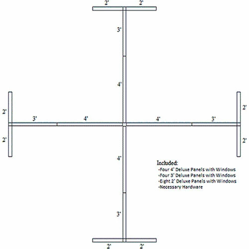 Interion By Global Industrial Interion® Pre-Configured 4 Person Office Cubicle - Image 3