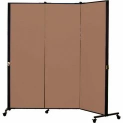 Screenflex Healthflex Portable Medical Privacy Screen, 3-Panel, Walnut