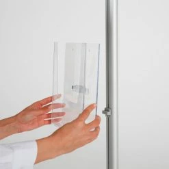 M&T Display A5 Brochure Holder For Clear Wall Separators - Pkg Qty 5