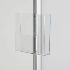 M&T Display A4/3 Brochure Holder For Clear Wall Separators - Pkg Qty 5