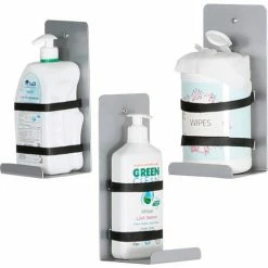 M&T Display Pump & Wipe Dispenser Bracket For Clear Wall Separators