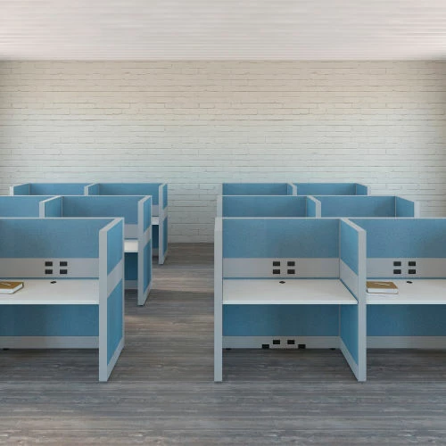 Interion By Global Industrial Interion® Modular Partition Stacking Panel with Fabric, 24"W x 16"H, Blue - Image 14