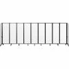 National Public Seating NPS® Mobile Room Divider, Acrylic, 210'W x 6'H, 9 Panels, Clear