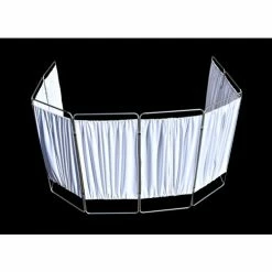 Omnimed King Economy 8 Section Privacy Screen, 252"W x 67.5"H, Silver