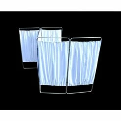 Omnimed King Economy 6 Section With "T" Hinge Privacy Screen, 189"W x 67.5"H, Silver