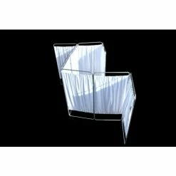 Omnimed King Economy 8 Section With "T" Hinge Privacy Screen, 252"W x 67.5"H, Silver