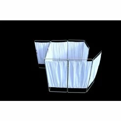 Omnimed King Economy 9 Section With "T" Hinge Privacy Screen, 283.5"W x 67.5"H, Silver