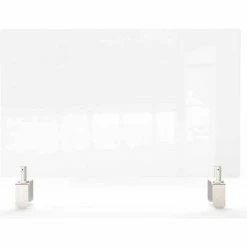 Ghent Clear Partition Extender with Attachable Clamps, 24"H x 42"W