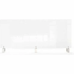 Ghent Clear Partition Extender with Attachable Clamps, 18"H x 48"W