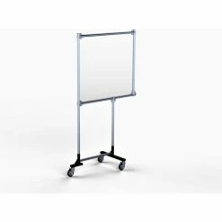 Railex Area Guard 79"H x 42"W High Impact Mobile Cantilever Shield - 42" Clearance - Galv. Frame