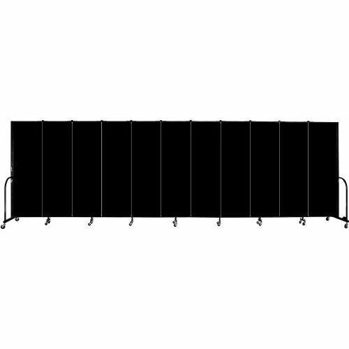 Screenflex Portable Room Divider, Fire Resistant, 6'H x 20'5"W, Black - Image 3