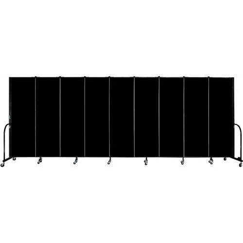Screenflex Portable Room Divider, Fire Resistant, 6'H x 16'9"W, Black - Image 3