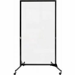 Screenflex 1 Panel Foldable Divider, 6'2"H x 3'4"W, Clear Acrylic, Minor Assembly Required