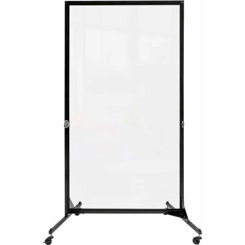 Screenflex 1 Panel Foldable Divider, 6'2"H x 3'4"W, Clear Acrylic, Minor Assembly Required