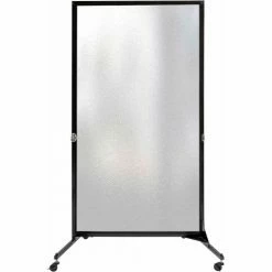 Screenflex 1 Panel Foldable Divider, 6'2"H x 3'4"W, Complete Frosted, Minor Assembly Required