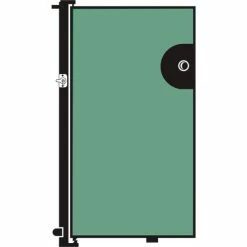 Screenflex 4'H Door - Mounted to End of Room Divider - Sea Green