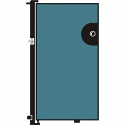 Screenflex 4'H Door - Mounted to End of Room Divider - Blue