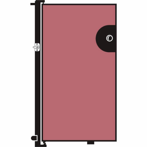 Screenflex 4'H Door - Mounted to End of Room Divider - Mauve