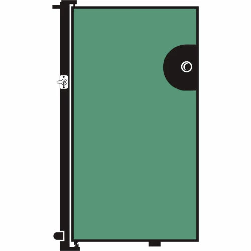Screenflex 5'H Door - Mounted to End of Room Divider - Sea Green