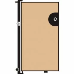 Screenflex 5'H Door - Mounted to End of Room Divider - Wheat