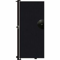 Screenflex 6'H Door - Mounted to End of Room Divider - Charcoal Black