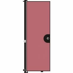 Screenflex 6'8"H Door - Mounted to End of Room Divider - Cranberry