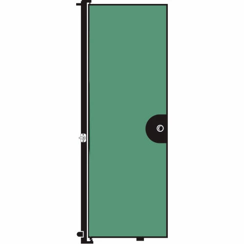 Screenflex 6'8"H Door - Mounted to End of Room Divider - Sea Green