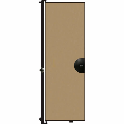 Screenflex 8'H Door - Mounted to End of Room Divider - Desert
