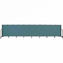 Screenflex 11 Panel Portable Room Divider, 4'H x 20'5"W, Fabric Color: Lake