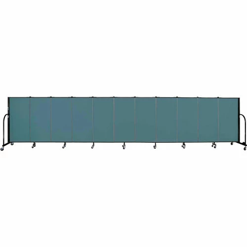 Screenflex 11 Panel Portable Room Divider, 4'H x 20'5"W, Fabric Color: Lake