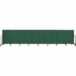 Screenflex 11 Panel Portable Room Divider, 4'H x 20'5"W, Fabric Color: Mallard