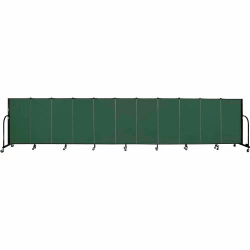 Screenflex 11 Panel Portable Room Divider, 4'H x 20'5"W, Fabric Color: Mallard