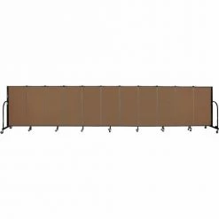 Screenflex 11 Panel Portable Room Divider, 4'H x 20'5"W, Fabric Color: Walnut
