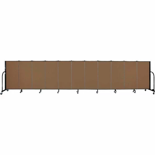 Screenflex 11 Panel Portable Room Divider, 4'H x 20'5"W, Fabric Color: Walnut
