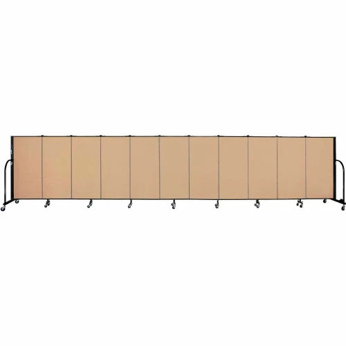 Screenflex 11 Panel Portable Room Divider, 4'H x 20'5"W, Fabric Color: Desert