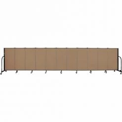 Screenflex 11 Panel Portable Room Divider, 4'H x 20'5"W, Fabric Color: Beech