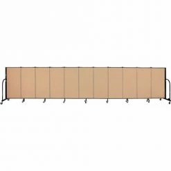 Screenflex 11 Panel Portable Room Divider, 4'H x 20'5"W, Fabric Color: Wheat