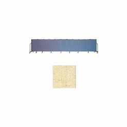 Screenflex 11 Panel Portable Room Divider, 4'H x 20'5"W, Vinyl Color: Hazelnut