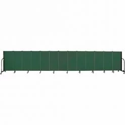 Screenflex 13 Panel Portable Room Divider, 4'H x 24'1"W, Fabric Color: Mallard