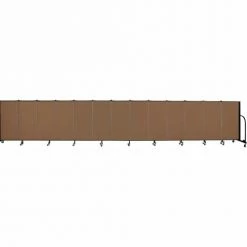 Screenflex 13 Panel Portable Room Divider, 4'H x 24'1"W, Fabric Color: Walnut