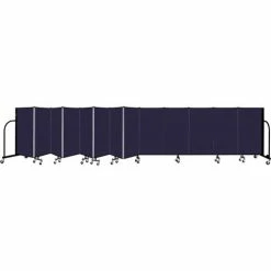 Screenflex 13 Panel Portable Room Divider, 4' H x 24'1" W, Fabric Color: Navy