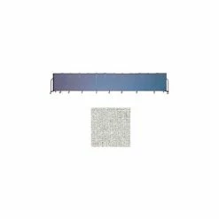 Screenflex 13 Panel Portable Room Divider, 4'H x 24'1"W, Vinyl Color: Granite
