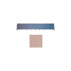Screenflex 13 Panel Portable Room Divider, 4'H x 24'1"W, Vinyl Color: Raspberry Mist
