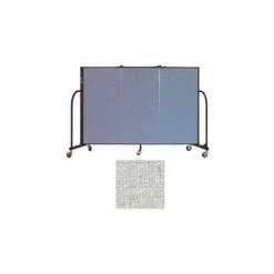 Screenflex 3 Panel Portable Room Divider, 4'H x 5'9"W, Vinyl Color: Granite