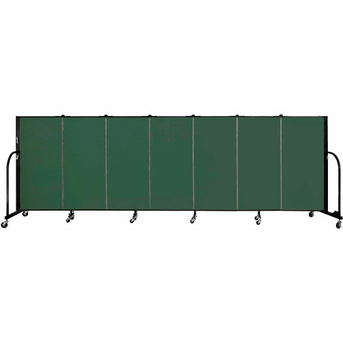 Screenflex 7 Panel Portable Room Divider, 4'H x 13'1"W Fabric Color: Mallard