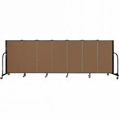 Screenflex 7 Panel Portable Room Divider, 4'H x 13'1"W Fabric Color: Walnut